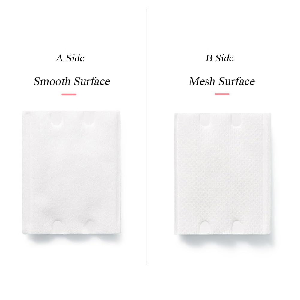 222Pcs White Square Facial Cotton Pads Lip Eye Makeup Remover Pads Soft Lint-Free Double-Side Triple Layered Cosmetic Cotton Pads for Face Toner Nail Polish - Image 4
