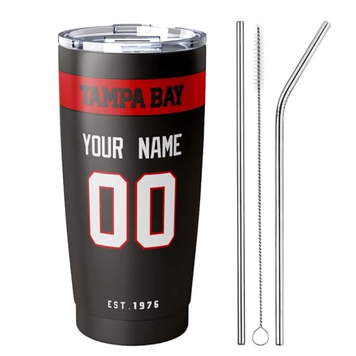 Image of ANTKING Tampa Tumbler 20 oz Travel Coffee Cup Custom Name Number for Men Women Boy Gifts