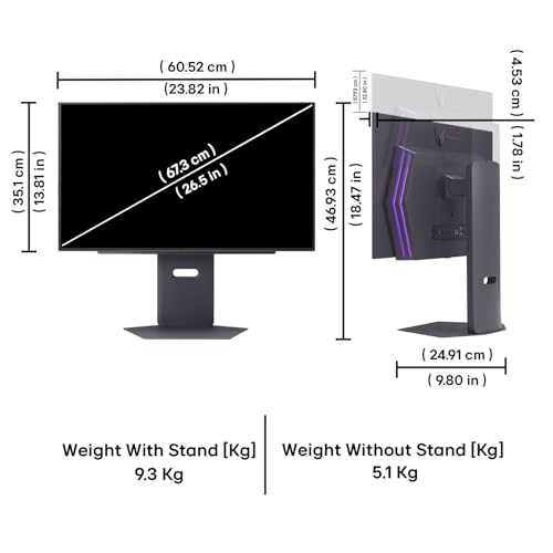 Image of LG 27GX790A-B 27-inch Ultragear OLED Gaming Monitor QHD 1440p 480Hz, 0.03ms, DisplayPort 2.1, True Black 400, NVIDIA G-Sync, AMD FreeSync Premium Pro, HDMI, USB, Tilt /Height /Swivel /Pivot Stand, Black