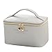 Dasongff Trousse de Maquillage Portable, Trousse de Toilette Imperméable Trousse de Toilette pour Voyager, Sac de Toilette cosmétiques pour Voyage Gym Business et Vacance (Gray-a, 1 pc)