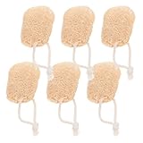 GOOHOCHY 6個 天然ガラボディスクラバー 自然素材のヘチマスポンジで と 顔や全身に使えるシャワースポンジパフ 持ちやすく使いやすい沐浴ブ