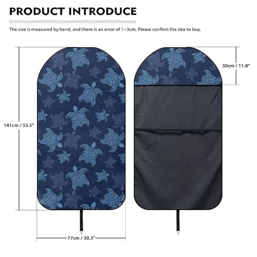 Image of Turtle Print Waterproof Sweating Car Seat Cover for Post Gym Workout Easy to Install Anti-Slip Back Fabric Automotive Vehicles Seat Cover Protectors Car Accessories