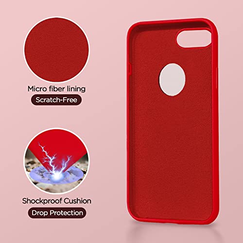 Image of Pikkme Back Cover | Full Camera Protection | Raised Edges | Super Soft Silicone | Bumper Case for iPhone 7 Plus / 8 Plus (Red)