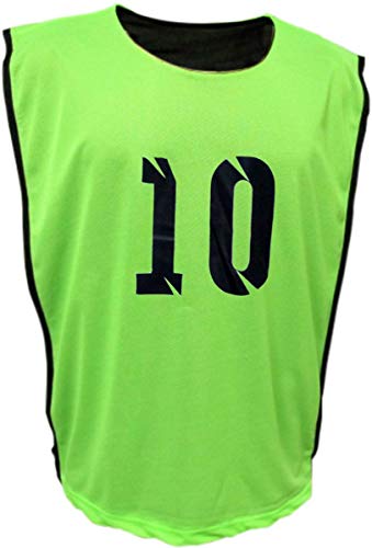 Kit 10 Coletes Dupla face Numerado de Treino Para futebol