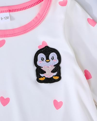 Baby Girl Fall Clothes: Soft Long Sleeve Bow Tie Print Outfits Casual Birthday Party Clothing for 6Months-3T4