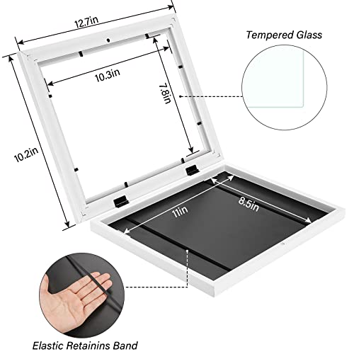 Wuirccx 8.5X11 Kids Art Picture Frame,Front Opening With Hd Glass,Horizontal And Vertical Art Display For Kids Artwork,Photos,Crafts,Drawing Frame(White,1-Pack) #TOP1
