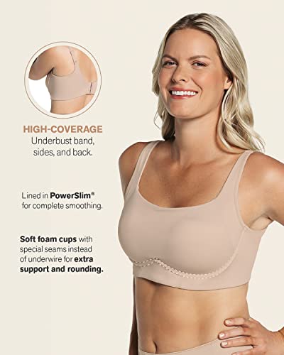 Leonisa Everyday Light Wireless Bra With Support - Comfortable Back Smoothing Bras For Women Beige #TOP4
