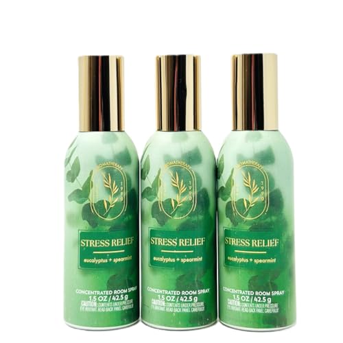 Image of Concentrated Room Spray Bath and Body 3 Pack 1.5 oz / 42.5 g Home Fragrance Air Freshner (1.5 oz / 42.5 g (3 Pack), Eucalyptus Spearmint)