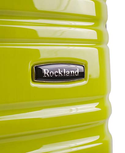 Image of Rockland Melbourne Hardside 2 Piece Expandable Spinner Wheel Luggage Set, (20 inch /28 inch), Two Tone Green