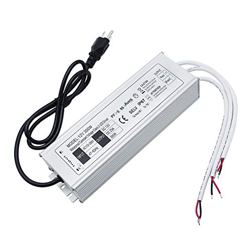 Up To 40% OFF LightingWill Waterproof IP67 LED Power Supply Driver Transformer 300W 110V AC to 12V DC Low Voltage Output with 3-Prong Plug 3.3 Feet Cable for Outdoor Use Up To 40% OFF LightingWill Waterproof IP67 LED Power Supply Driver Transformer 300W 110V AC to 12V DC Low Voltage Output with 3-Prong Plug 3.3 Feet Cable for Outdoor Use