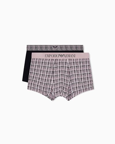 Emporio Armani Calzoncillos para Hombre, Iron Check/Negro, S