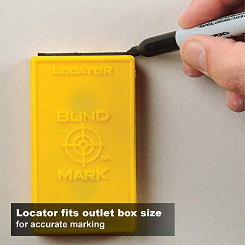 Calculated Industries 8105 Blind Mark Drywall Electrical Box Cutout Tool – Powerful Rare-Earth Magnetic Targets (3) and Locator Kit