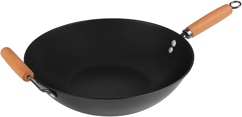 Sartén Wok de Acero al Carbono Antiadherente 12 pulgadas miniatura 1