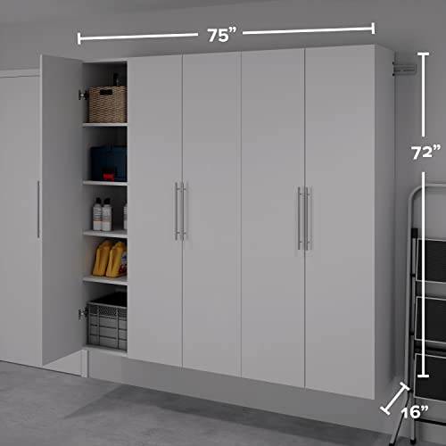 Prepac Hangups Work Storage Cabinet Set R-3Pc, 75 In. W X 72 In. H X 16 In. D, White, 47 Cubic Feet #TOP2