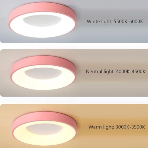 Plafonnier LED tricolore variable rond or de 50cm - 3