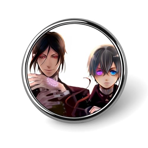 黒執事 シエル セバスチャン 缶バッジ ピン 丸型 直径2.5cm ボタン 缶バッジメーカー 用