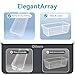 ElegantArray 12 PCS Drawer Organizer Set, 4 Sizes Tool Storage Trays, Clear Plastic Makeup Vanity Organizer and Storage Bins for Makeup, Stationeries, Multiple Gadgets for Bathroom, Office, Bedroom