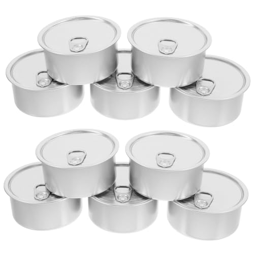 JECOMPRIS Lot De 10 Boîtes De Conserve Aluminium 3.50 Oz Avec Couvercle Auto-Scellant Pour Stockage Hermétique De Thé Café Et Nourriture Animale