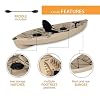 Lifetime Muskie Angler Sit-On-Top Kayak with Paddle, Tan, 120" #3