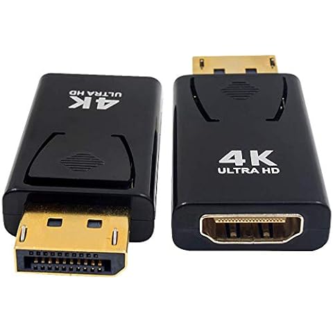Displayport to HDMI Adapter 4k, Maxhood 2-Pack Displayport Male to HDMI Female Converter Gold-Plated DP to HDMI Adapter for HP, HDTV, ThinkPad, Projector, Desktop Cover