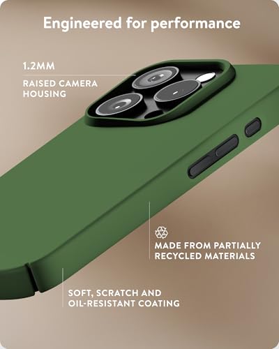 Mous for iPhone 16 Pro Max Case Slim MagSafe Compatible - Super Thin 2.0 - Magnetic Phone Cover - Forrest Green - Image 4