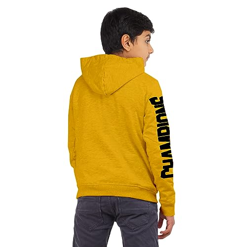 Image of Clotth Theory Boy's Fleece Solid Color Blocked Hooded Sweatshirt Jacket