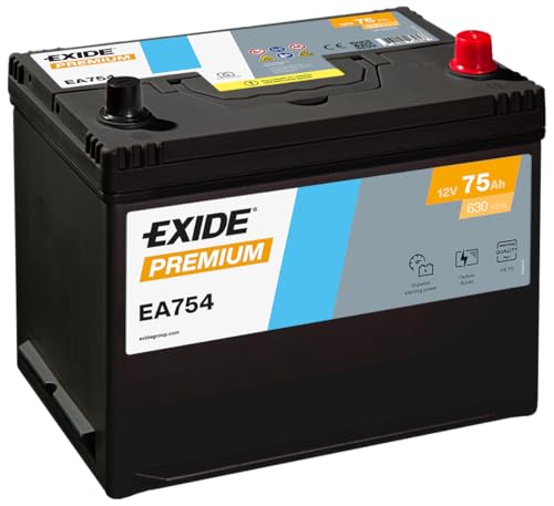 BATERÍA 12V/75AH - 630 CCA - SERIE EXIDE PREMIUM EA754