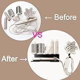 Hair Dryer Holder for Shark Flex Style, Wall Mount, Compatible with Shark FlexStyle, Curling Iron Organiser, Rack with Cord Hanger for Accessories, Curlers, Brushes, Diffuser and Attachments - Image 8