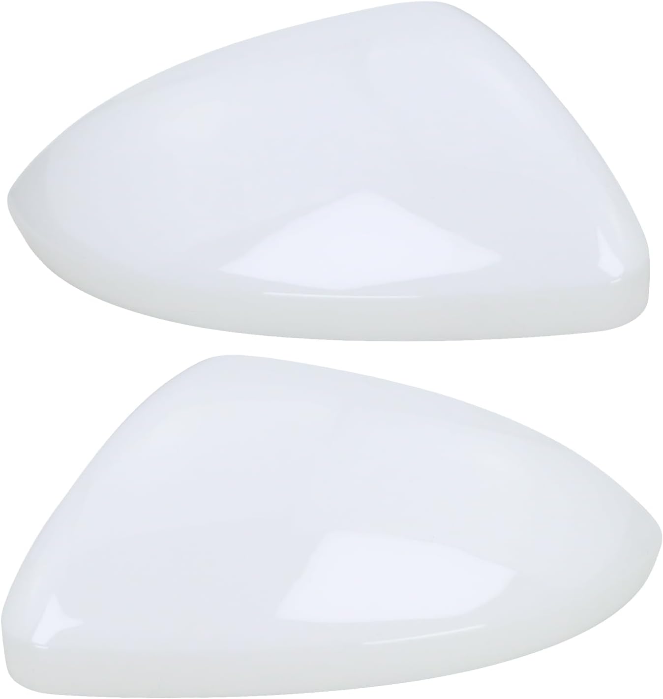 17A-857-537 Left Driver Side Exterior Mirror Cap Cover Rearview Mirror Cover Trim Compatible with Volkswagen Jetta 2019 2020 2021 2022 2023 2024 2025 Replacement without Turn Signals - White