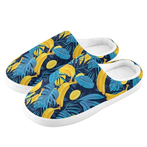 Womens Men's Summer Fruit Banana Slippers,Memory Foam Slippers for Home,Bedroom Slippers Fluffy Fuzzy Slippers House Shoes for Women Men 213442244
