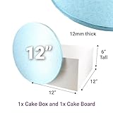 Culpitt Light Blue Board & Box Set | 12" | White Cake Box & Drum, Transport & Protection Combo - Image 3