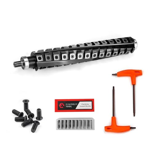 FindBuyTool Arbre de découpe hélicoïdal pour rabot Makita 2012NB, tête de cutter hélicoïdal de 12,5