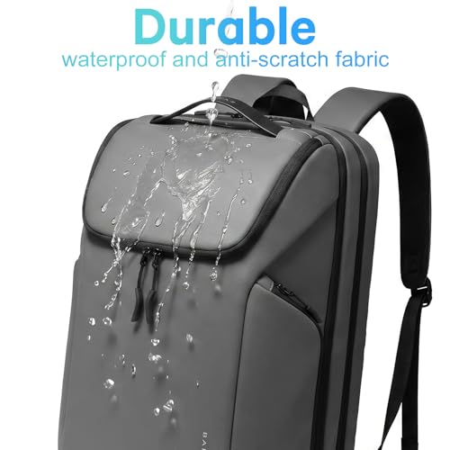 Image of FUTURE AESTHETICS Business Commute Backpack for Men and Women, Waterproof 15.6 Inch Laptop Backpack, Durable Flight-Approved Travel Backpack for Work /College,Grey