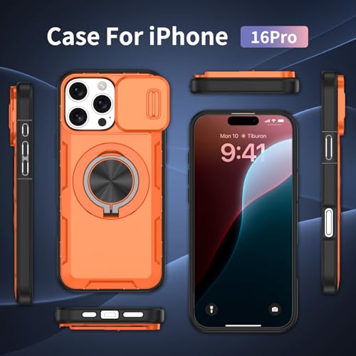 Coque anti-rayure iPhone 14 Pro Max orange protège-caméra résistant aux chutes