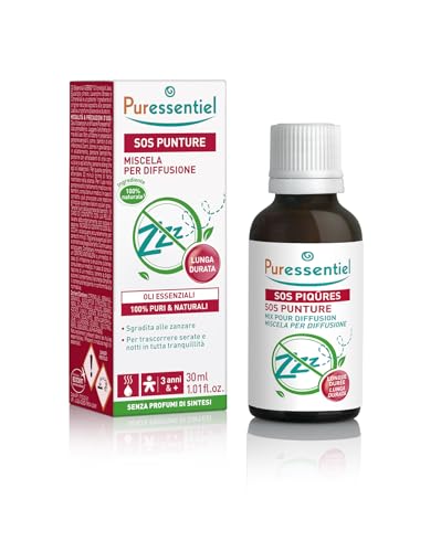 Puressentiel - SOS PUNTURE - Oli Essenziali per Diffusione - Sgraditi alle Zanzare - 100% Puri e Naturali - 30 ml