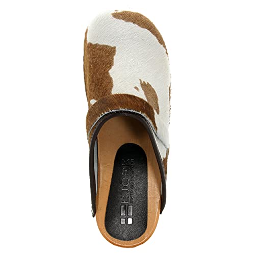 Image of Bjork Maja Wood Open Back Leather Clogs