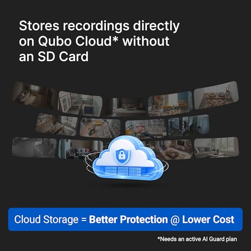 Image of Qubo Smart 360 3MP [2K] Wi-Fi Security Camera [2026 Edition] by Hero Group | Indoor CCTV Cam for Home | STQC Certified | AI Person Detection | Color Night Vision | SD&Cloud Storage (Pack of 2)