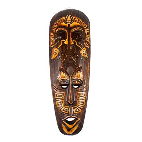 Woru Maske SENGE 50 cm, Holz-Maske aus Bali, Wandmaske
