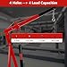 MERXENG 2 Ton Engine Hoist, Folding Cherry Picker Engine Hoist with Lever and 6 Casters, Heavy Duty Hydraulic Shop Crane, Engine Crane Lifter for Garage Workshop, Red