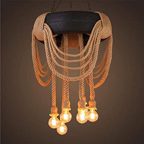 Chandelier industriel en corde au design créatif et finitions soignées
