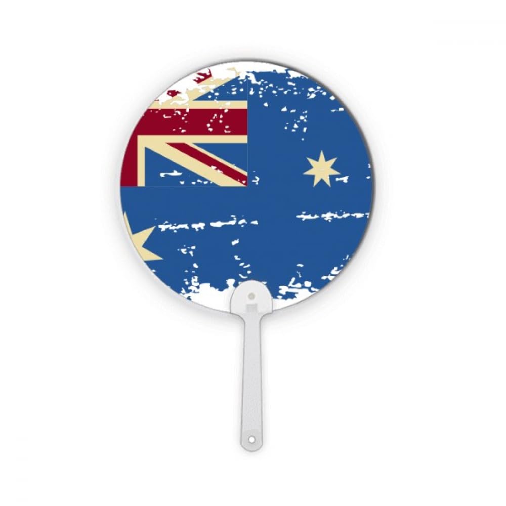 Eventail Australie Flag Retro Rond Plastique Cadeau Souvenir Artisanat Portable