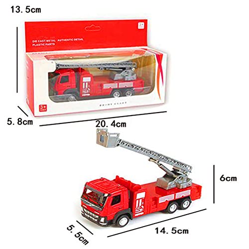 Brinquedo de carro de caminhão de bombeiros - Alloy Firetrucks Preschool Learning Toy com Pullback M