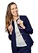 Adar Uniforms Women's Universal Round Neck Warm-Up Scrub Jacket - 602 - Navy - M
