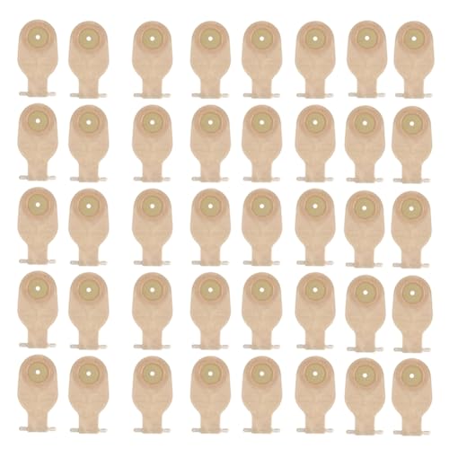 Orolotay 40 Bolsas de Ostomía de una Pieza, Bolsas Drenables para Colostomía, Ileostomía, Cuidado del Estoma, Bolsas de Colostomía con Válvula de Drenaje de 20-60 mm