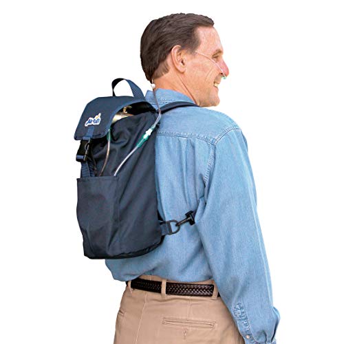 Roscoe Medical 24N Oxygen Cylinder Fanny Pack/Shoulder Bag for M6, M9/C Oxygen Cylinders, Navy Blue