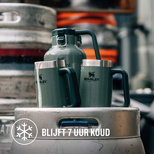 Stanley Classic Vacuum Stein 0.7L Hammertone Green - Houdt bier 7 Uur Koud - Bierpul van roestvrijstaal - Dubbelwandige Isolatie - Lekvrij - Vaatwasserbestendig - Image 6