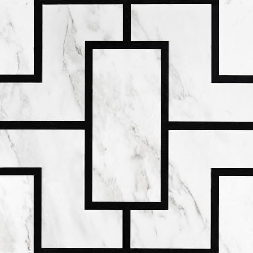 Retro Self Adhesive 12-Inch Vinyl Floor Tiles, 20 Tiles - 12' x 12', Affinity Pattern - Peel & Stick, DIY Flooring for Kitchen, Dining Room, Bedrooms & Bathrooms by Achim Home Decor