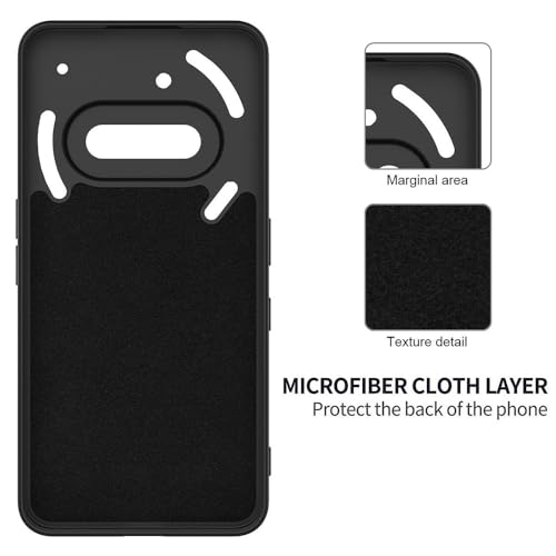 Image of amazon basics Mobile Cover for Nothing Phone (3a) 5G | Full Camera Protection | Premium Liquid Silicon Case | Flexible Bumper Case for Nothing Phone (3a) 5G (Black)