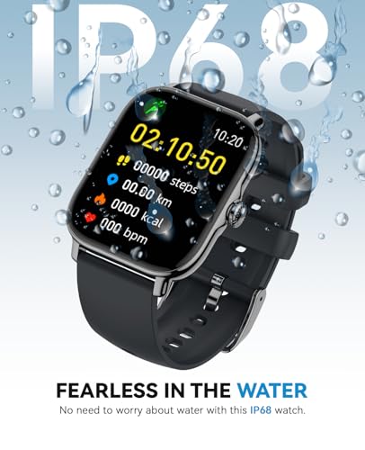 Image of Smart Watch for Women Men- Answer /Make Call, 2025 IP68 Waterproof Fitness Step Tracker Watch with Sleep Monitor /Activity Counter /110+ Sport Mode, Smartwatch for Andriod iPhone iOS Samsung Compatible