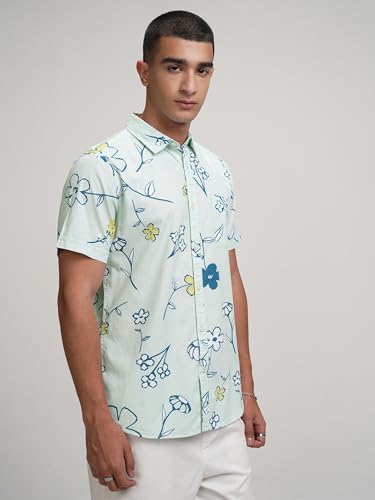 Image of Highlander Men's Casual Shirt | Floral Print | Slim Fit | Button Closure | Vibrant & Elegant a Stylish Edge